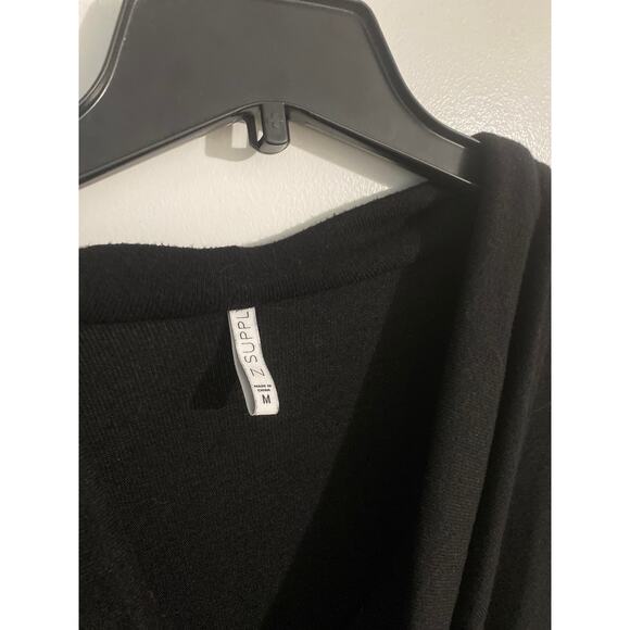 Z Supply Brooklyn cowl neck dress women’s size M black soft stretchy comfy basic - Picture 3 of 6